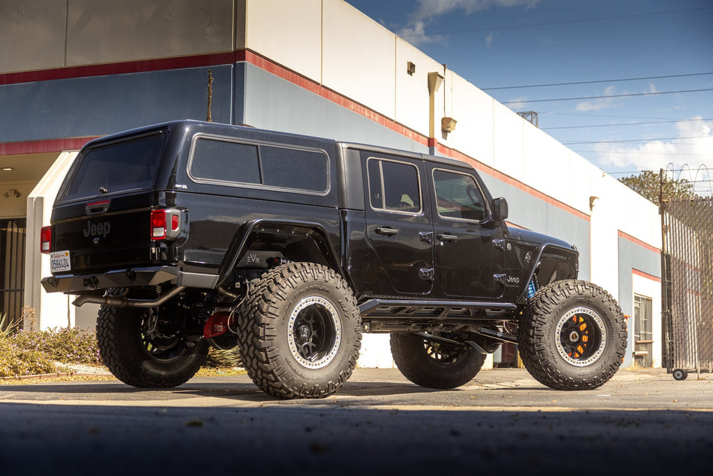 14" Inch Travel EVO SPEC KING REAR FABRICATION Gladiator Shock Tower 2.5" or 3.0" COILOVER BLACK FOR JT GLADIATOR
