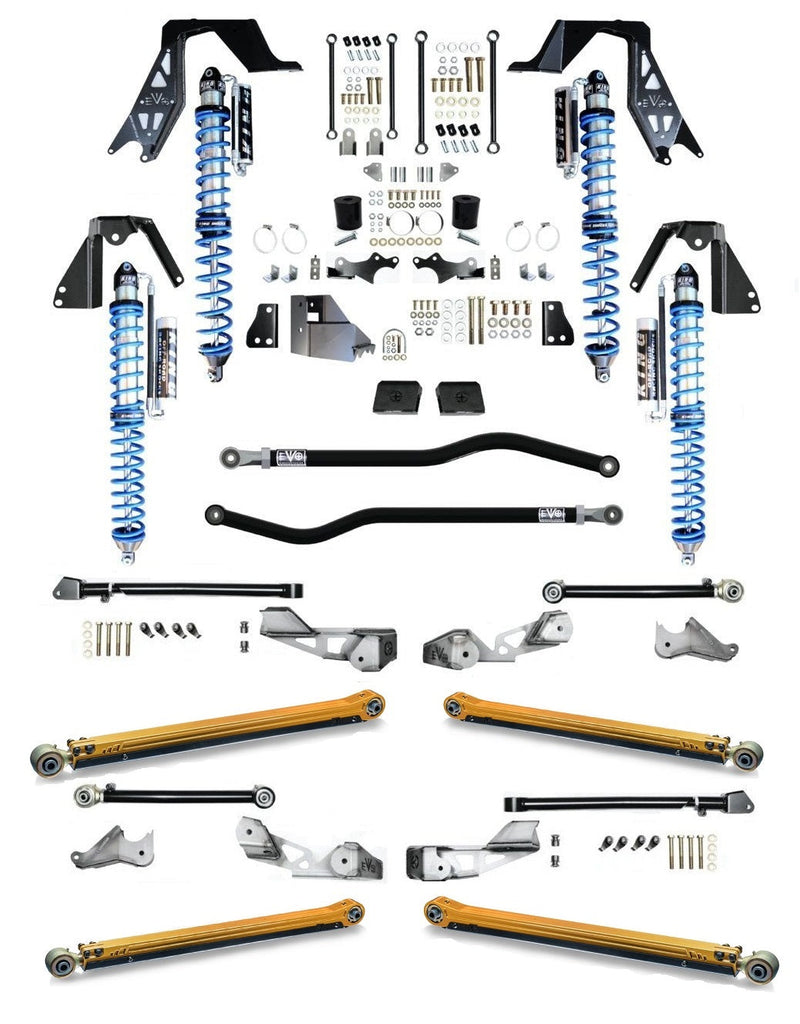 JLU (4-Door) GAS 3-5 INCH LIFT KING 2.5 INCH COILOVER PRO SUSPENSION SYSTEMS JEEP WRANGLER