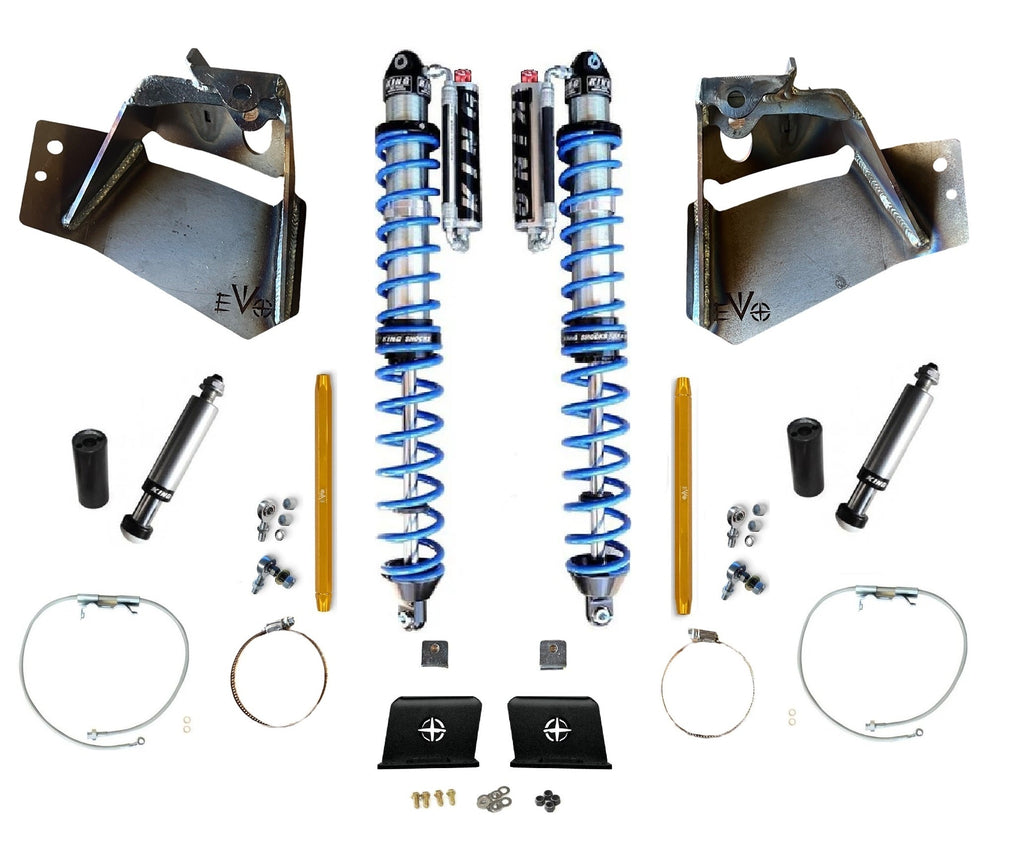14" Inch Travel EVO SPEC KING REAR FABRICATION Gladiator Shock Tower 2.5" or 3.0" COILOVER BLACK FOR JT GLADIATOR