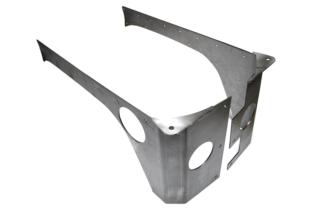 REAR ROCKSKIN CORNERS 4DR (RAW) STEEL FOR JKU