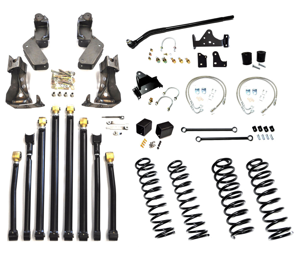 JK JKU 3 Inch or 4 Inch Lift  High Clearance Long Arm Kit Jeep Wrangler 2007-2018