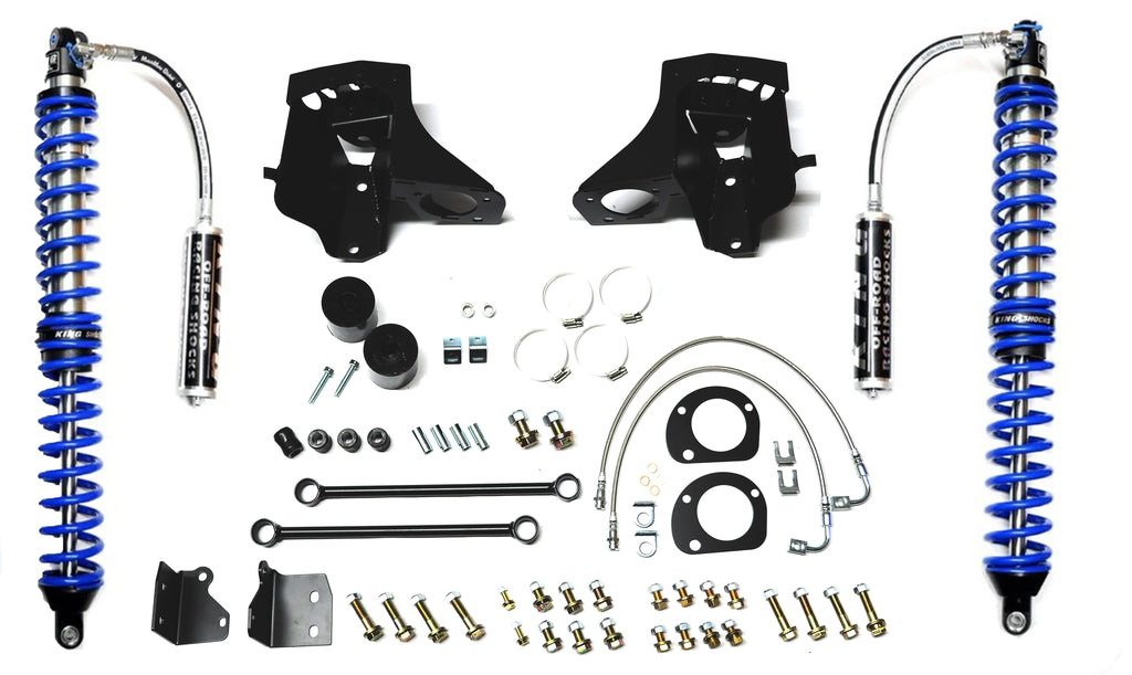 Jeep Wrangler KING Coilover Conversion Kit. Front Bolt On (BLACK) FOR JK/JKU 2 DOOR & 4 DOOR  2007-2018