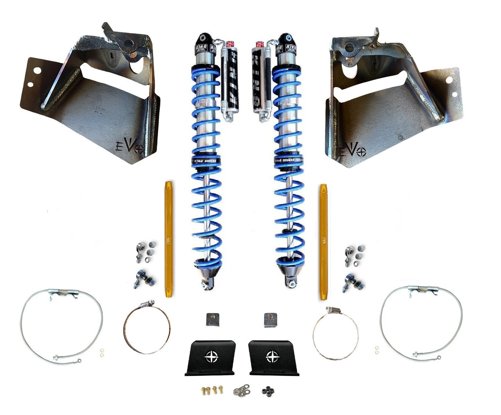 14" Inch Travel EVO SPEC KING REAR FABRICATION Gladiator Shock Tower 2.5" or 3.0" COILOVER BLACK FOR JT GLADIATOR