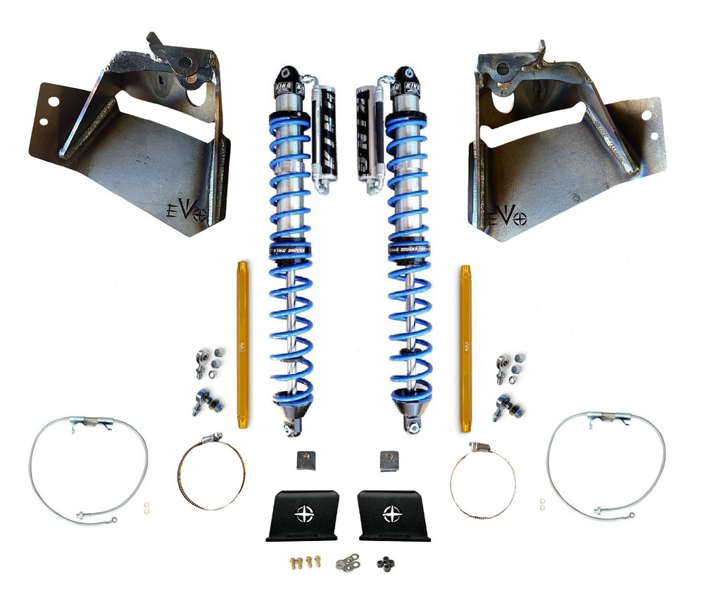14" Inch Travel EVO SPEC KING REAR FABRICATION Gladiator Shock Tower 2.5" or 3.0" COILOVER BLACK FOR JT GLADIATOR
