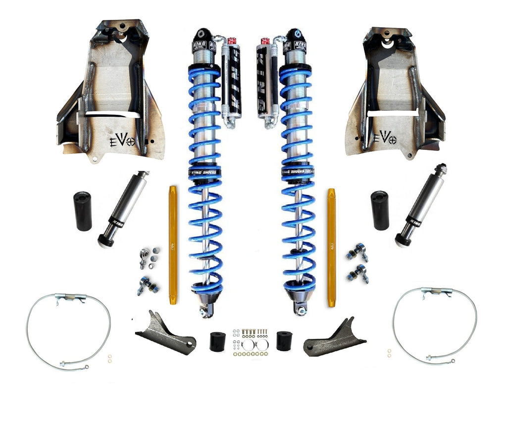 14" Inch EVO SPEC KING FRONT FABRICATION Shock Towers 2.5" or 3.0" COILOVER BLACK FOR Jeep WRANGLER JK