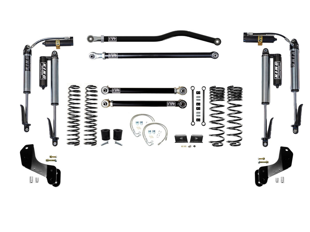 VARIANT  EVO-3061S2HDPKB  STAGE 2 Overland  King 2.5” Shocks Custom Black  Front / Rear Track Bars