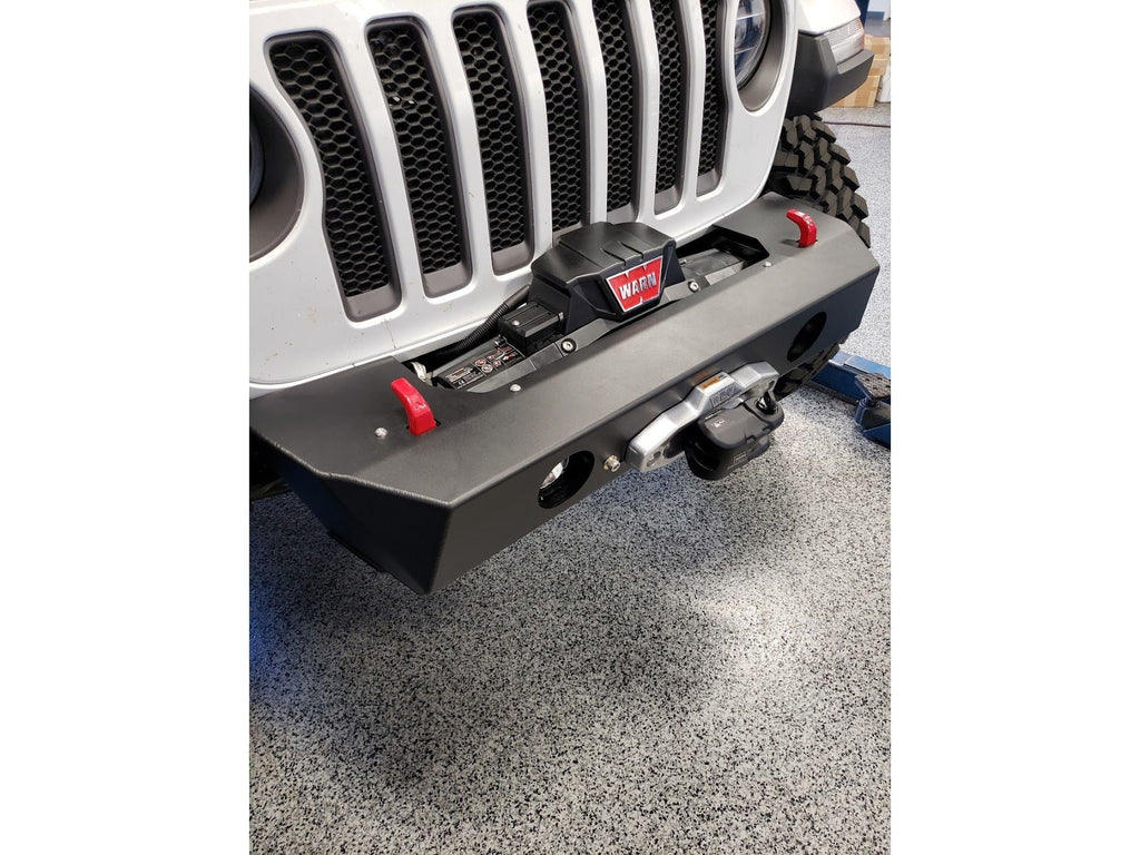 Jeep Wrangler JL/Gladiator Front Alumilite Bumper. With Factory Fog Light Provisions, Hoop and Skid Combo