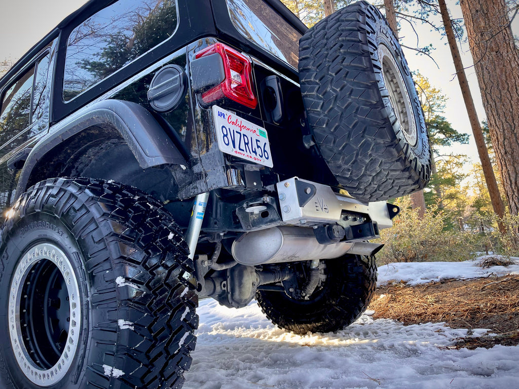 JEEP WRANGLER JL/JLU FASCIA WITH D RING SHACKLE REAR BUMPER DELETE, ALUMINUM